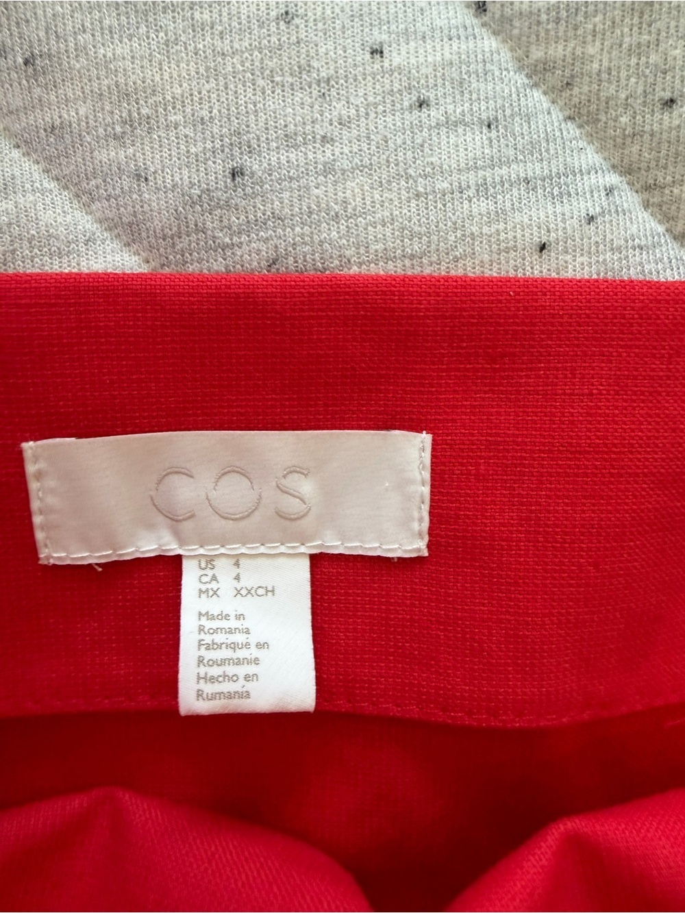 COS Red Square-Neck Sheath Dress - Picture 4 of 5
